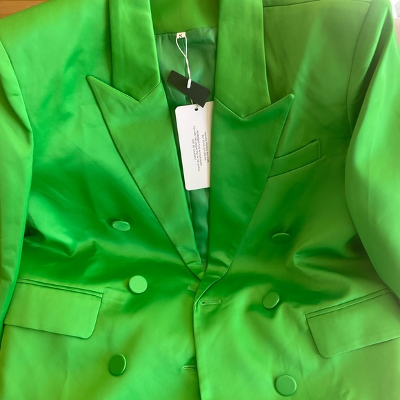 Satin crepe fully lined mini skirt & oversized jacket set size Small preloved - Picture 9 of 15